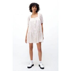 En Saison Dress Gingham Rust Pink